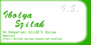 ibolya szilak business card